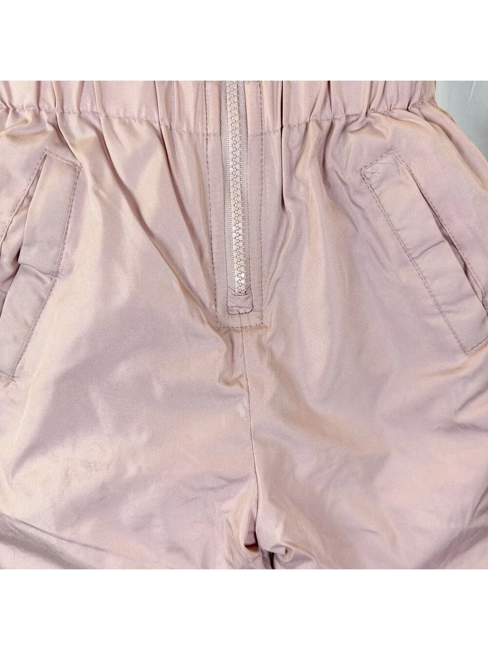 C &C Girls Size 5 Years Pink ColdControl Half-Zip Snow Pant Bib Overalls